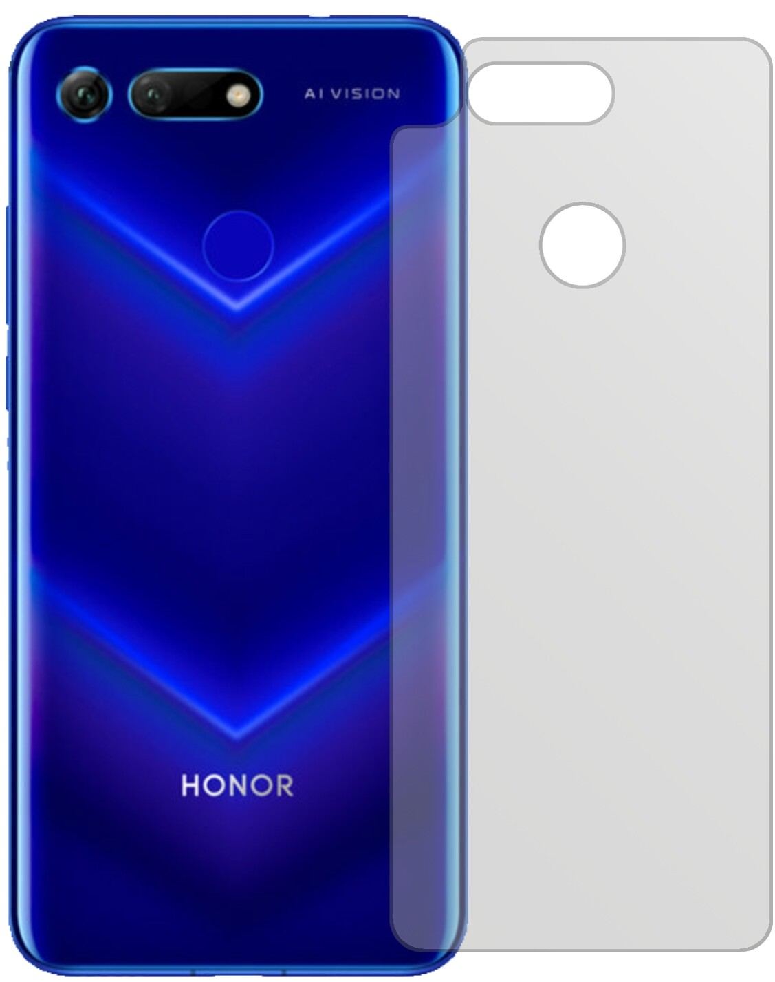 2x Schutzfolie matt für Honor V20 Rückseite Displa (2)