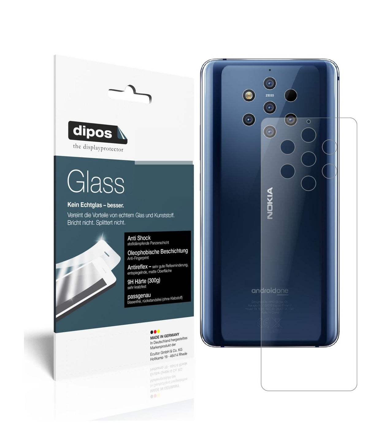 2x 9H Schutzfolie matt für Nokia 9 PureView Rückse (1)