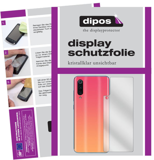 2x Schutzfolie klar für Xiaomi Mi 9 SE Rückseite D (1)
