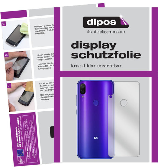 2x Schutzfolie klar für Xiaomi Mi Play Rückseite D (1)
