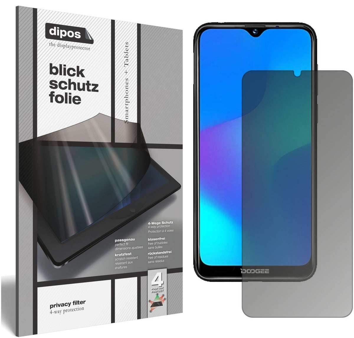 Blickschutzfolie für Doogee Y8 matt Schutzfolie Pr (1)