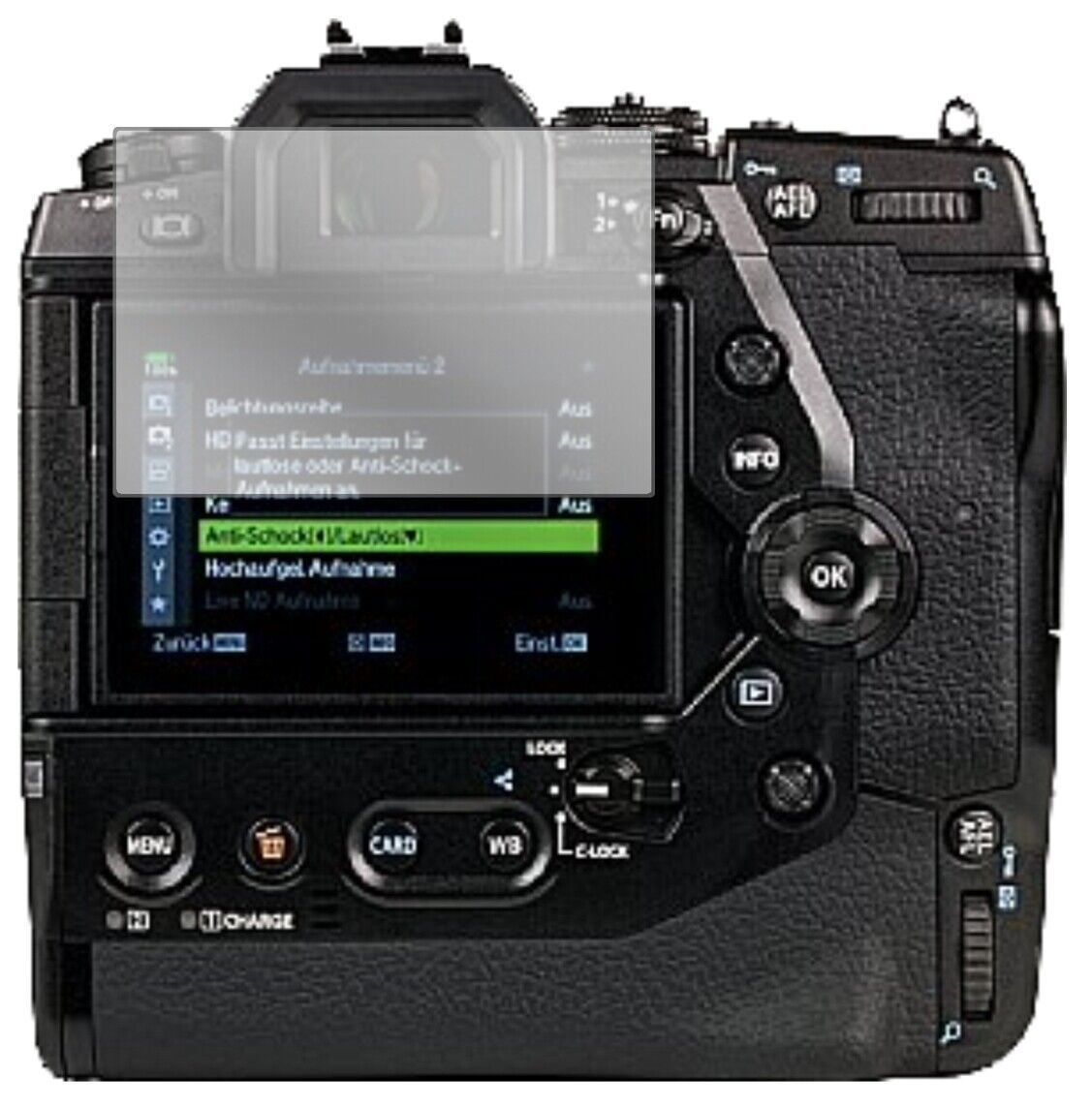5x Schutzfolie klar für Olympus OM-D E-M1X Display (1)