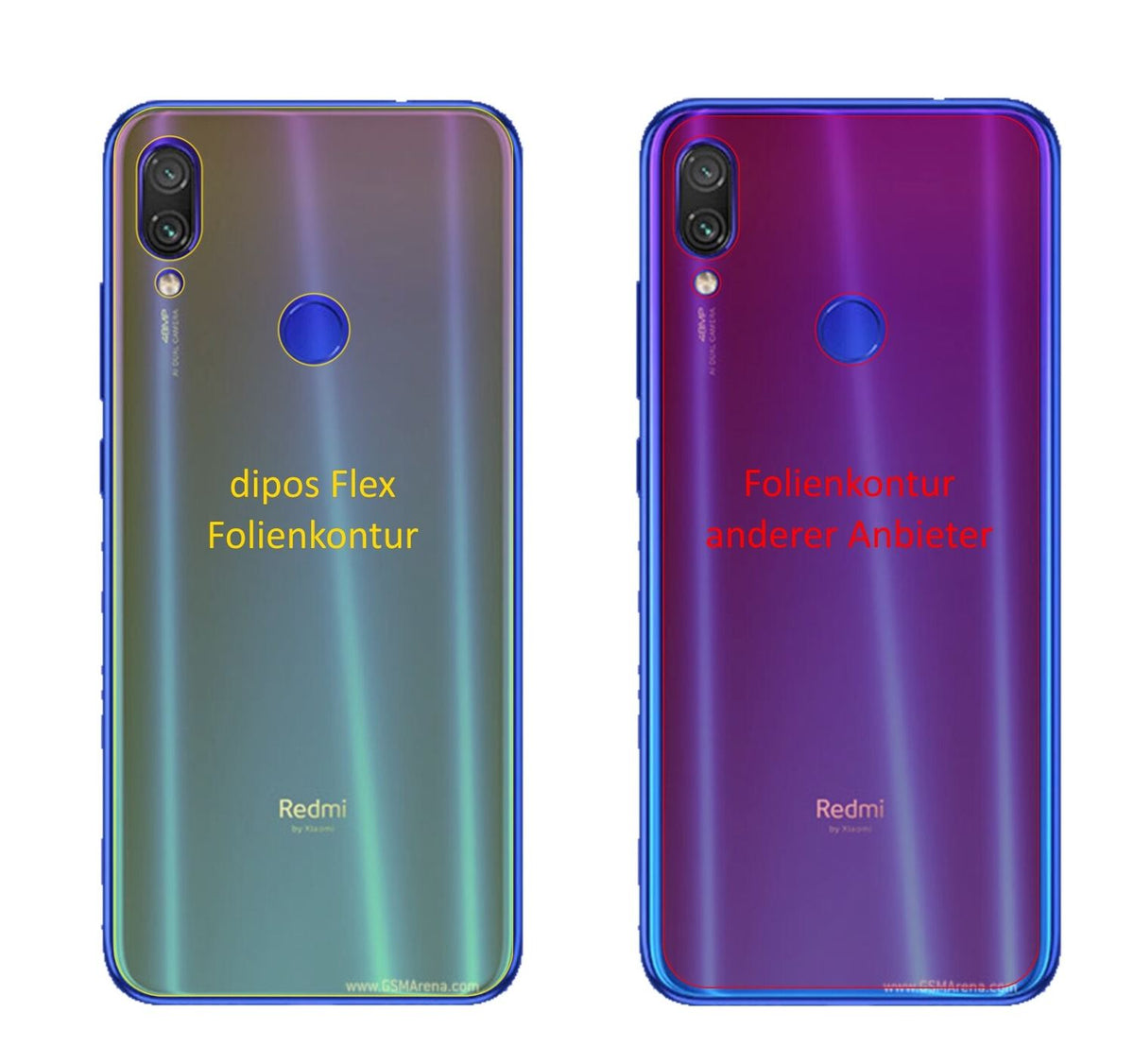 3x 3D Full Cover Schutzfolie für Xiaomi Redmi Note (2)