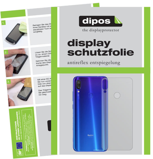 2x Schutzfolie matt für Xiaomi Redmi Note 7 Rückse (1)