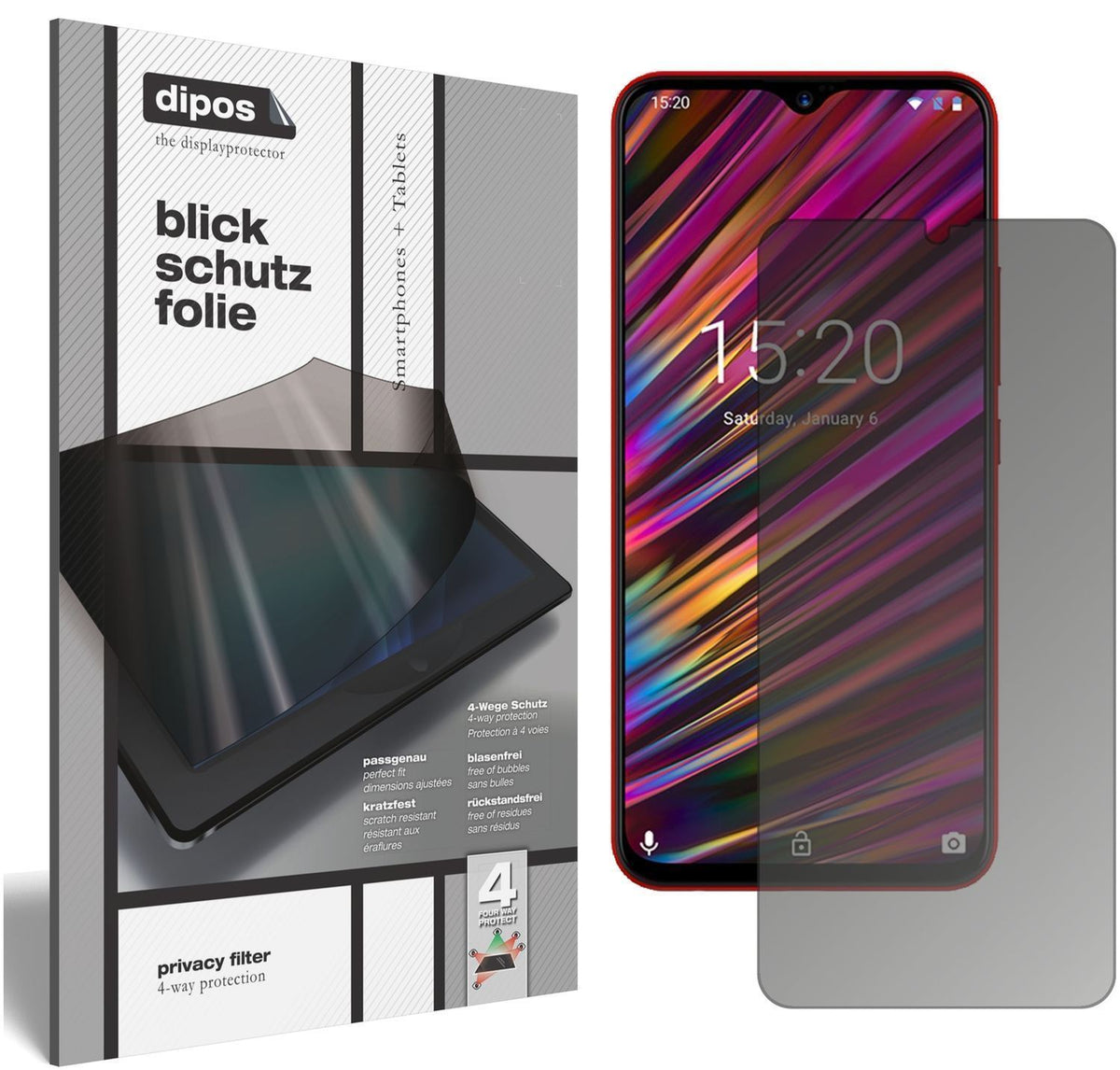 Blickschutzfolie für Umidigi F1 matt Schutzfolie P (1)