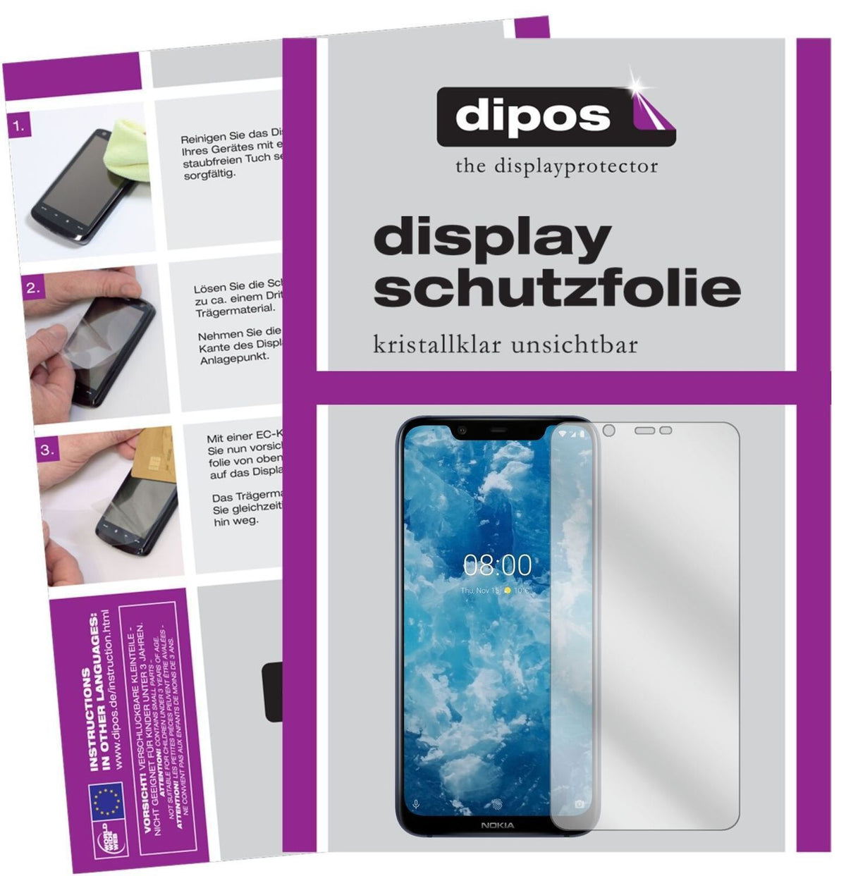 5x Schutzfolie klar für Nokia 46030 Display-Schutz (2)