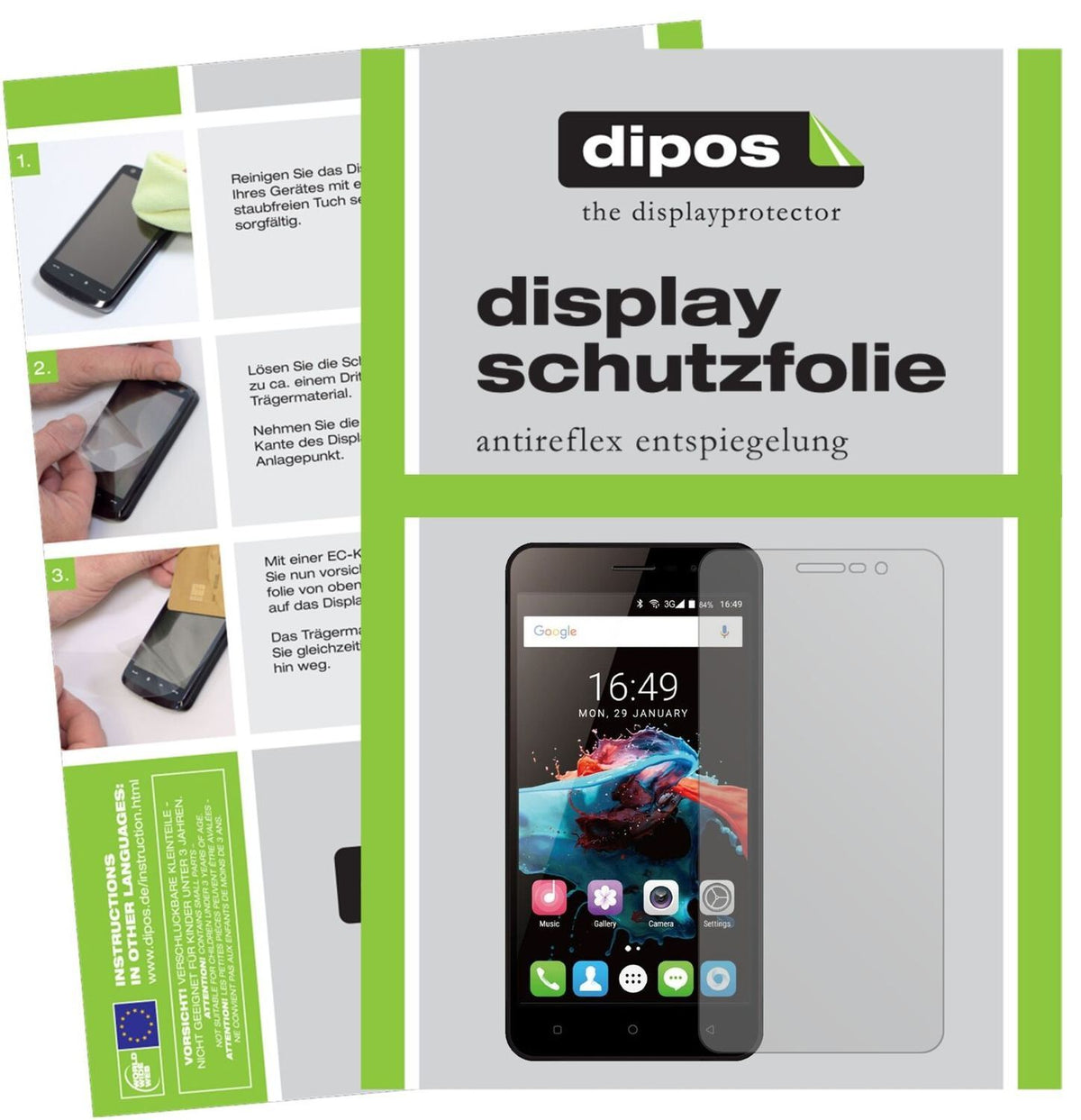5x Schutzfolie matt für DENVER SDQ-52001 Display-S (2)