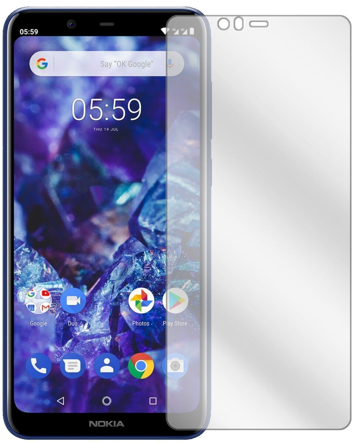 5x Schutzfolie klar für Nokia 5.1 Plus Display-Sch (1)