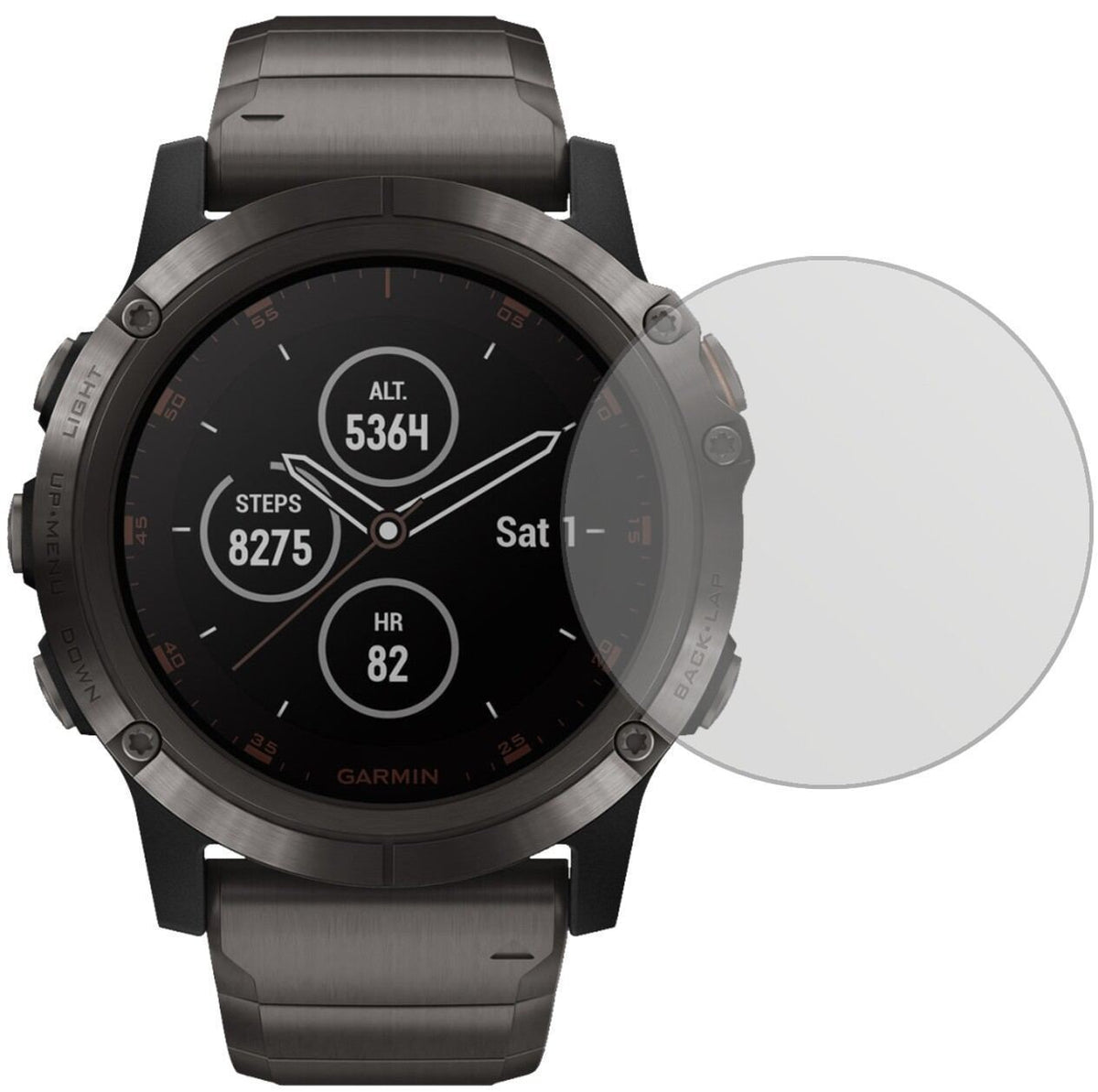 2x Schutzfolie matt für Garmin fenix 5 Plus (47mm) (2)