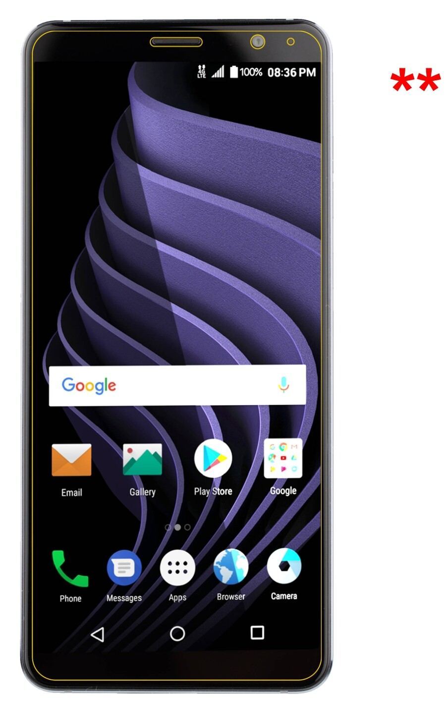 Blickschutzfolie für ZTE Blade Max View matt Schut (5)
