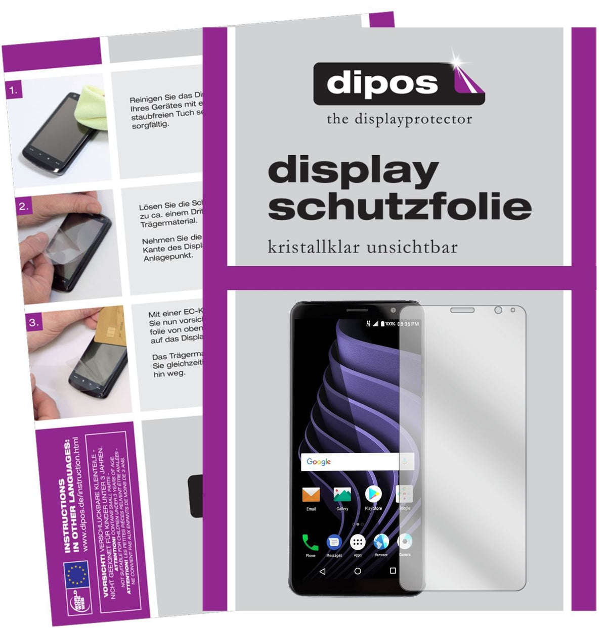 2x Schutzfolie klar für ZTE Blade Max View Display (1)