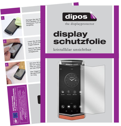 2x Schutzfolie klar für Vertu Aster P Display-Schu (1)