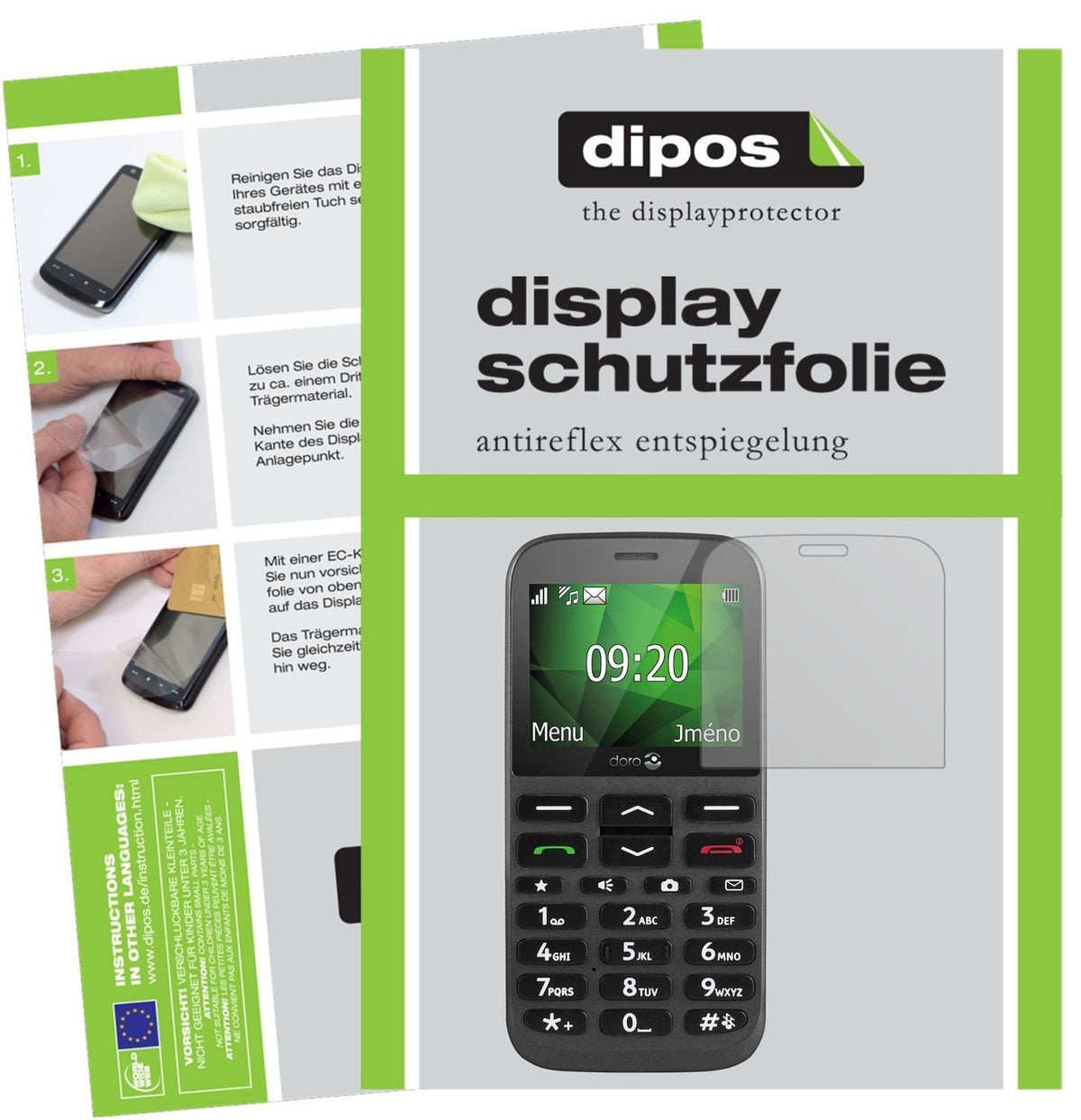2x Schutzfolie matt für Doro 1370 Display-Schutzfo (1)
