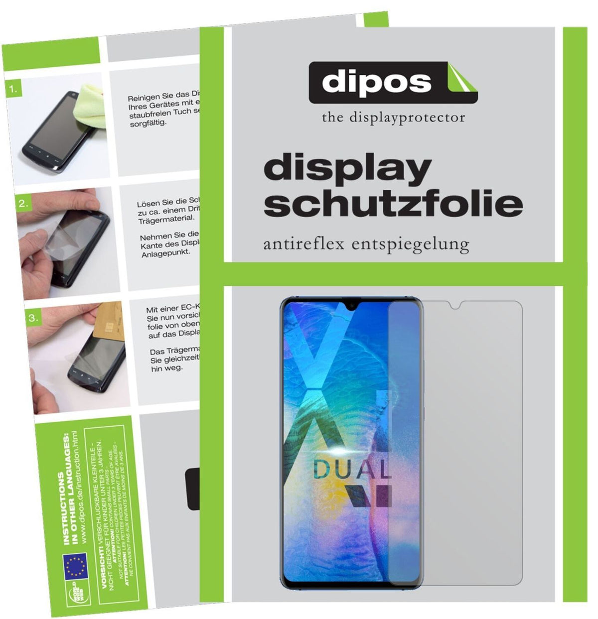 5x Schutzfolie matt für Huawei Mate 20 X Display-S (2)