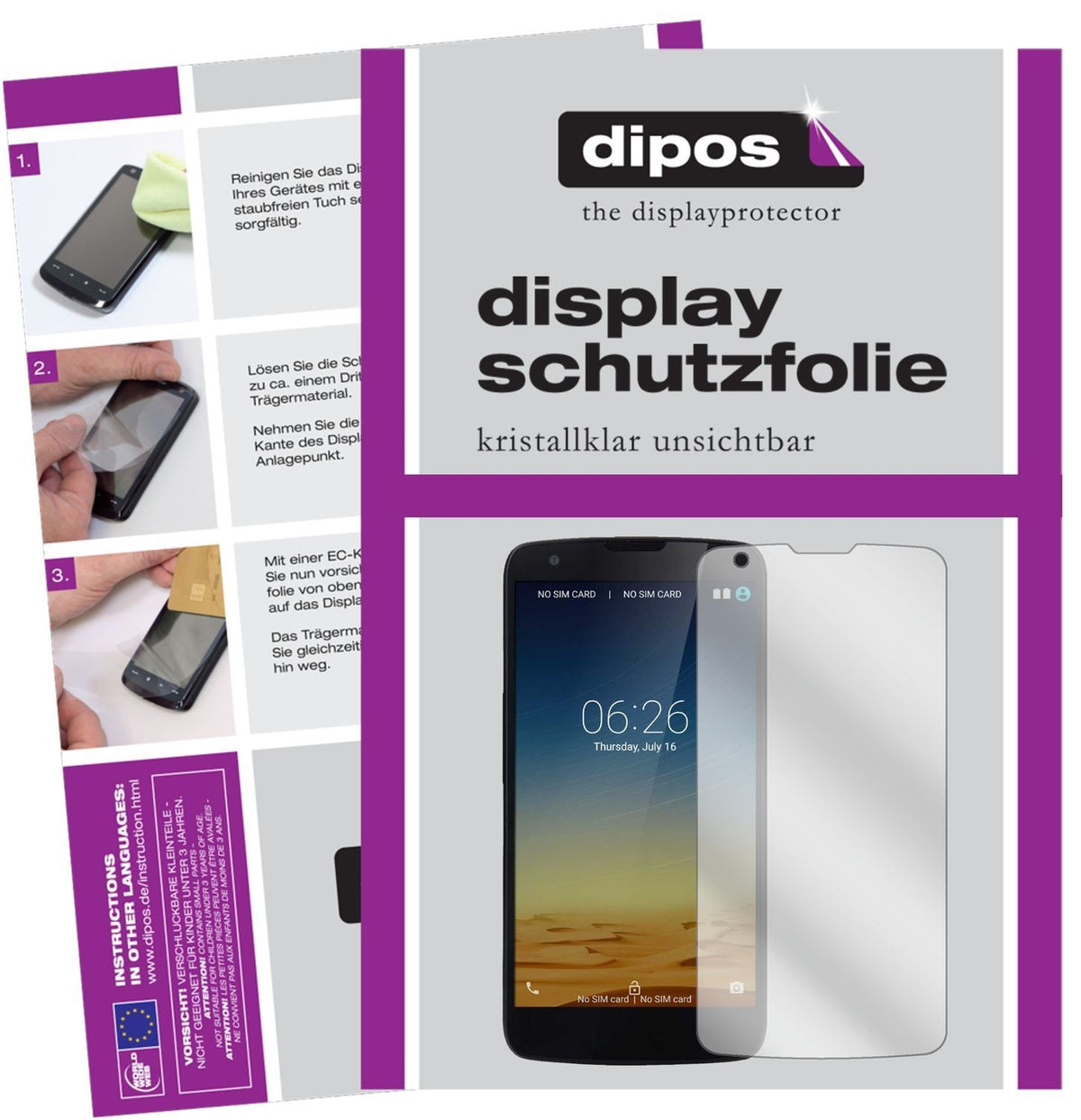 2x Schutzfolie klar für Innos D6000 Display-Schutz (1)