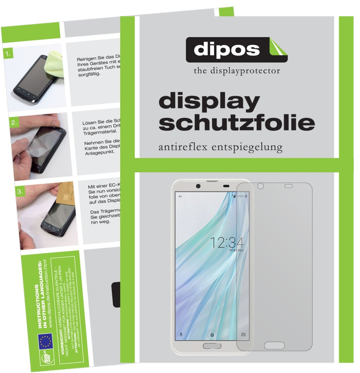 2x Schutzfolie matt für Sharp Aquos Sense2 Display (1)