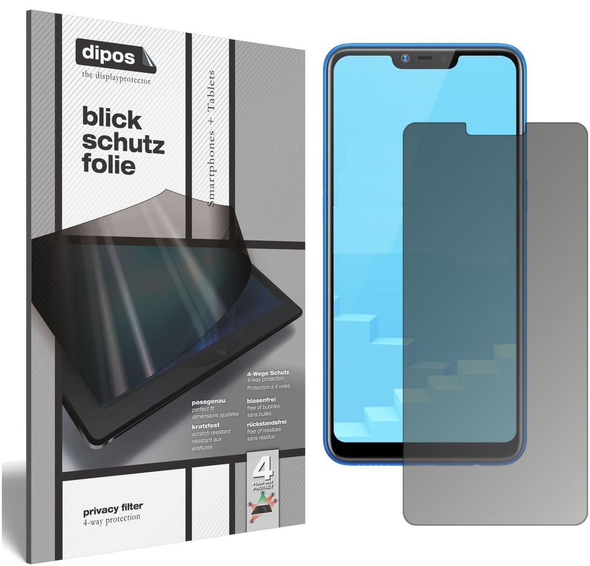Blickschutzfolie für Oppo Realme C1 matt Schutzfol (1)