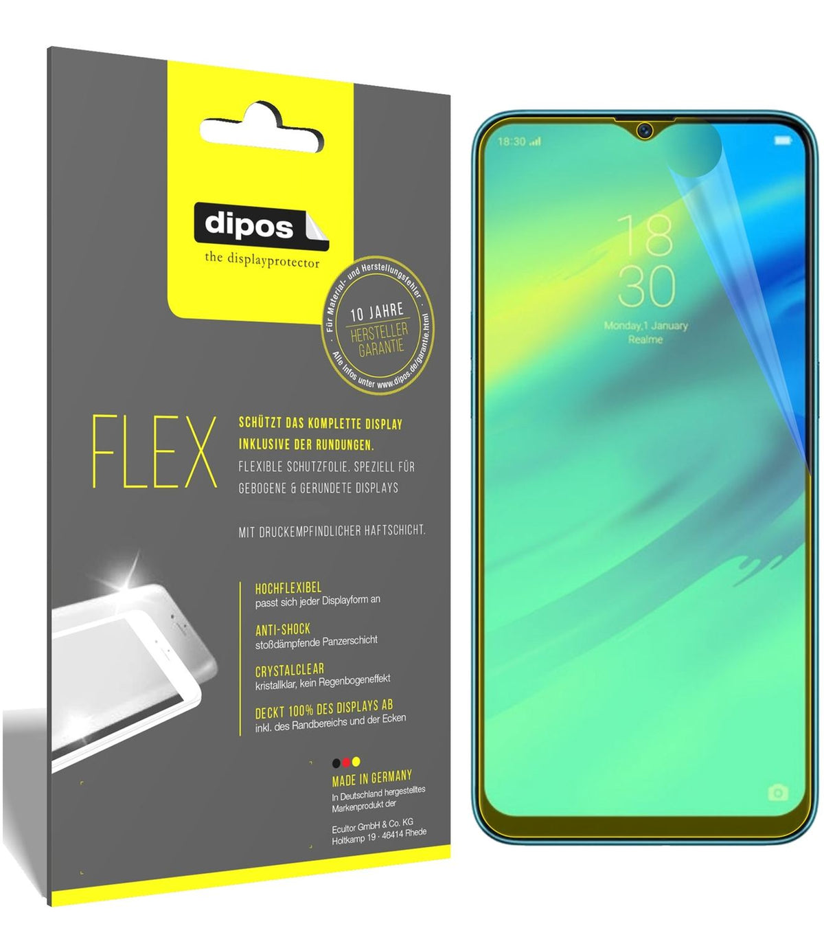 3x 3D Full Cover Schutzfolie für Oppo Realme 2 Pro (1)