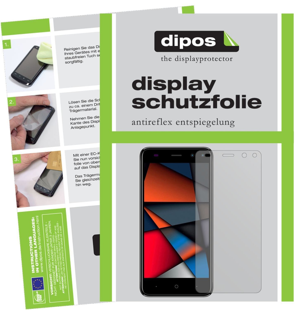 2x Schutzfolie matt für Intex Indie 6 Display-Schu (1)