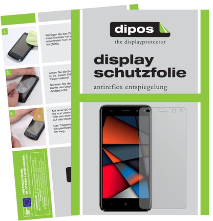 2x Schutzfolie matt für Intex Indie 6 Display-Schu (1)