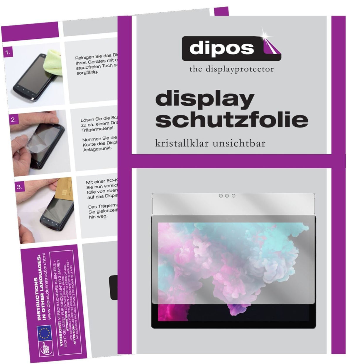1x Schutzfolie klar für Microsoft Surface Pro 6 Di (2)