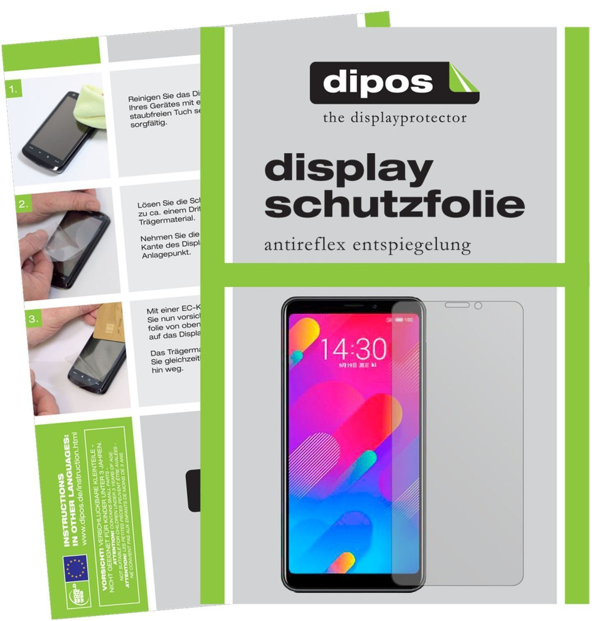 2x Schutzfolie matt für Meizu V8 pro Display-Schut (1)