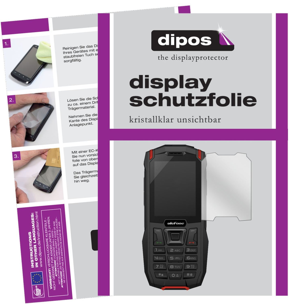 6x Schutzfolie klar für Ulefone Armor Mini Display (1)
