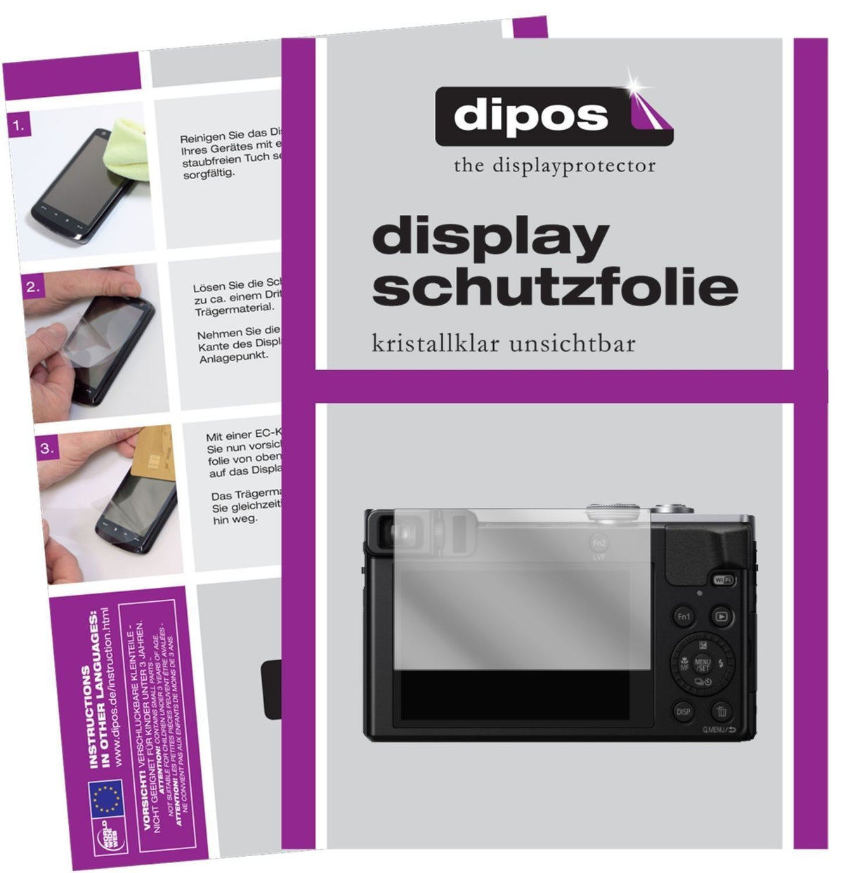 6x Schutzfolie klar für Panasonic DMC-TZ71EG-S Lum (1)