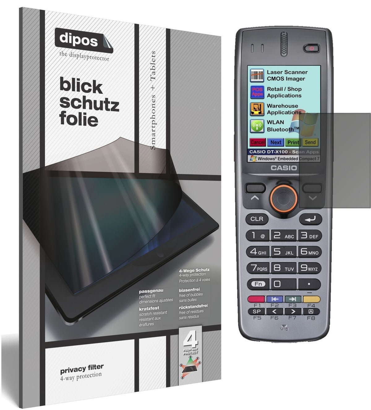 Blickschutzfolie für Casio DT-X100 matt Schutzfoli (1)