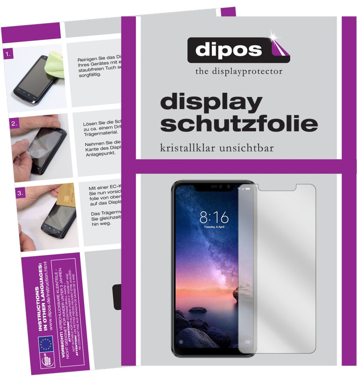 1x Schutzfolie klar für Xiaomi Redmi Note 6 Pro Di (2)