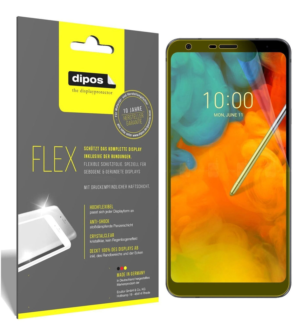 2x 3D Full Cover Schutzfolie für Lg Q8 2018 (2)
