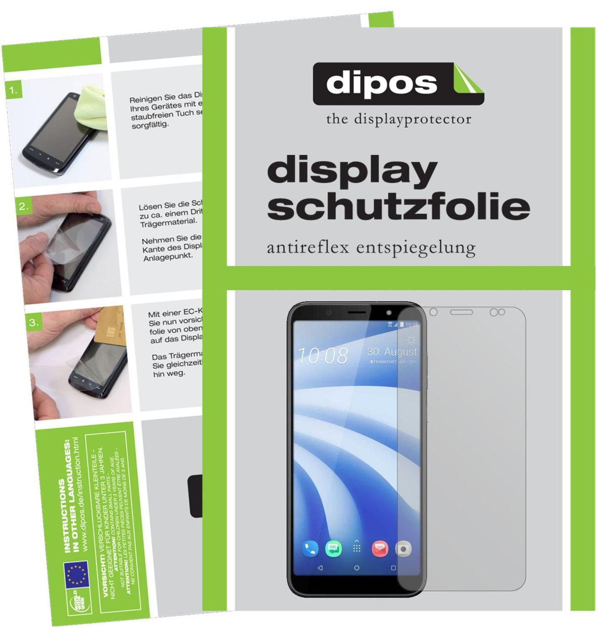 2x Schutzfolie matt für HTC U12 Life Display-Schut (1)