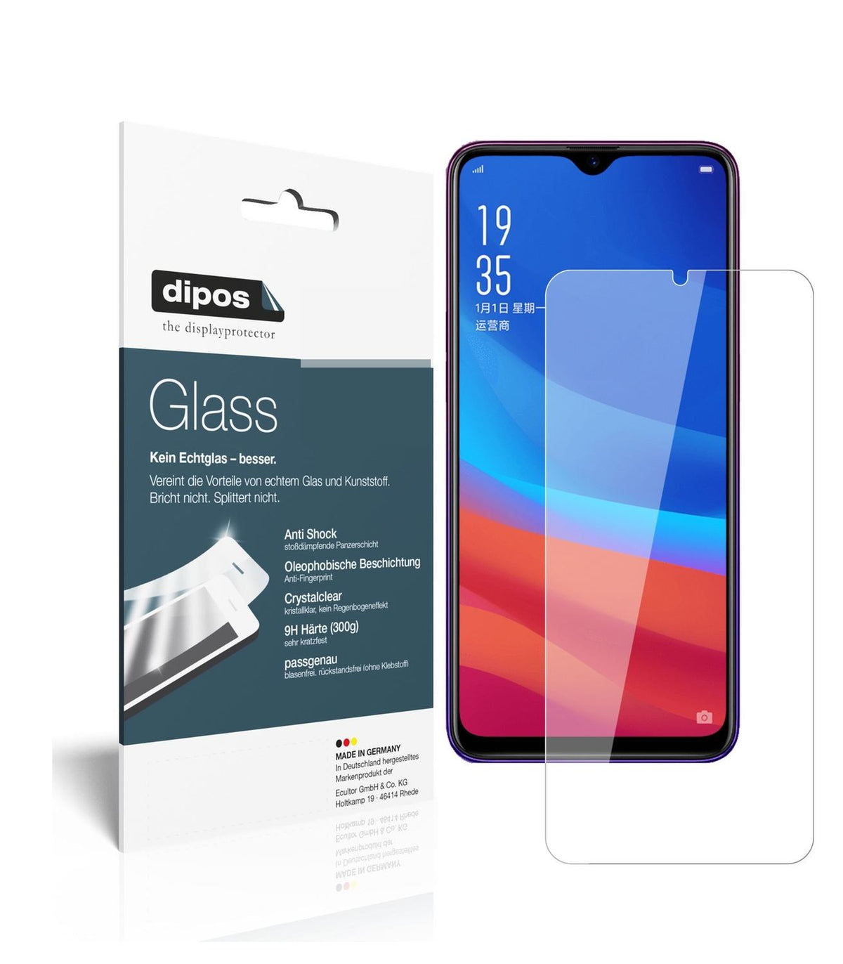 2x 9H Schutzfolie für Oppo A7x Panzerfolie (1)
