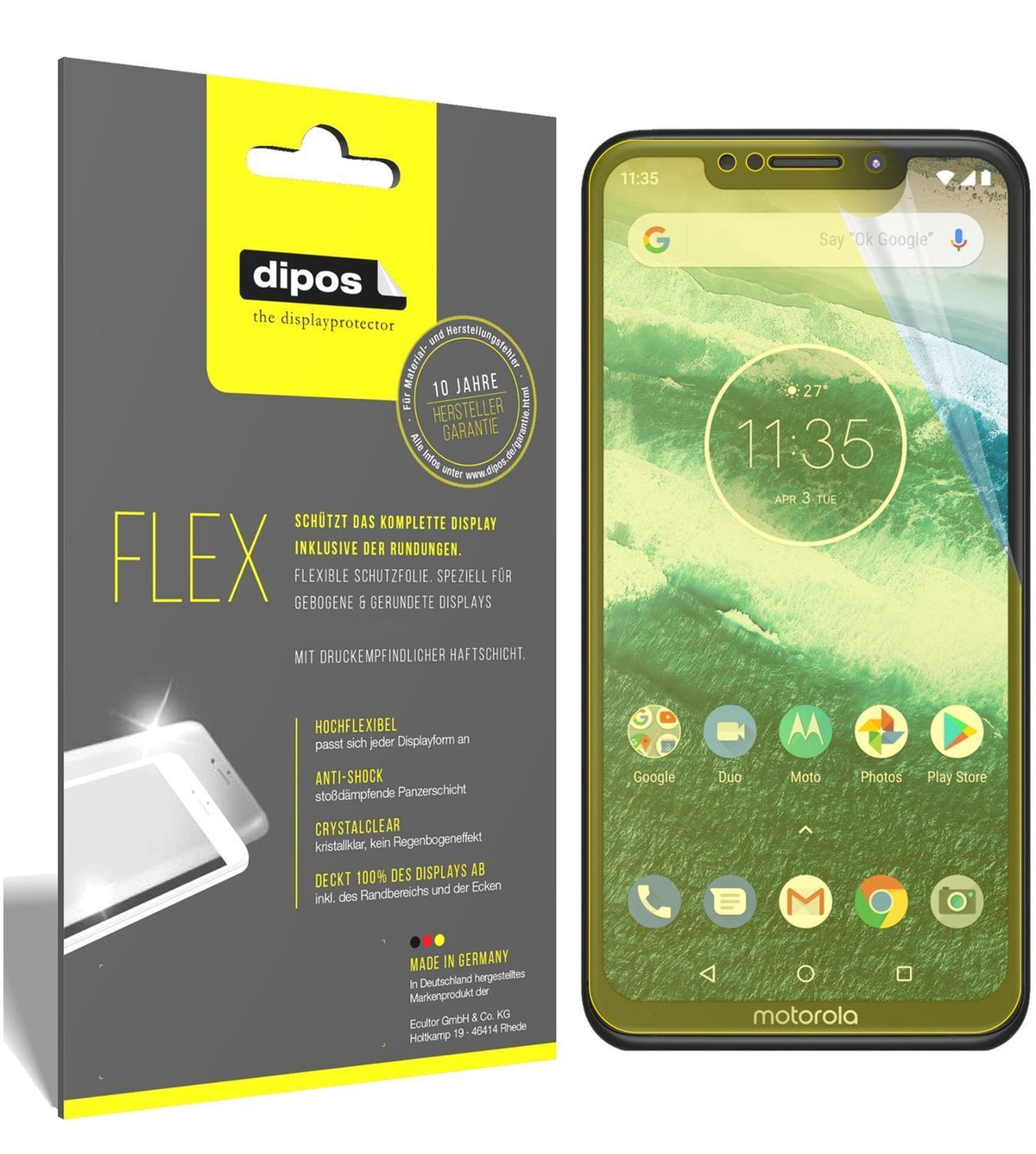 3x 3D Full Cover Schutzfolie für Motorola One Powe (1)