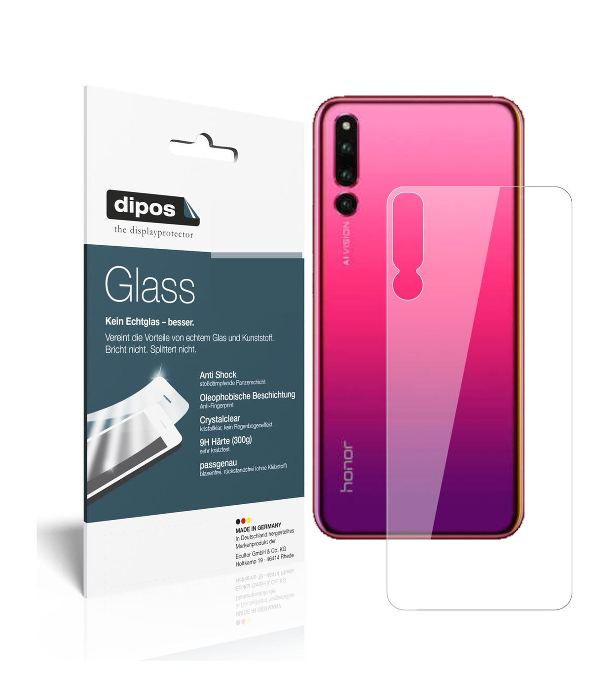 2x 9H Schutzfolie für Honor Magic 2 Rückseite Panz (1)