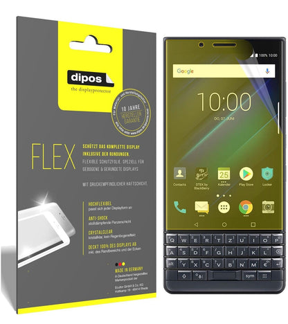 2x 3D Full Cover Schutzfolie für Blackberry Key 2  (2)