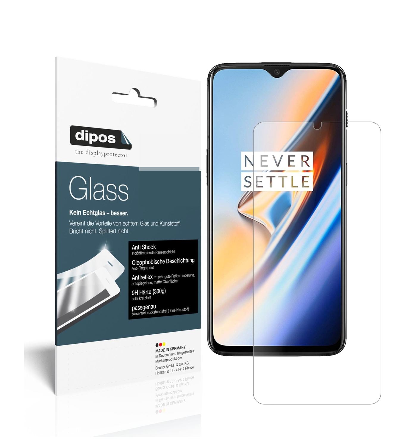 2x 9H Schutzfolie matt für OnePlus 6T Panzerfolie (1)
