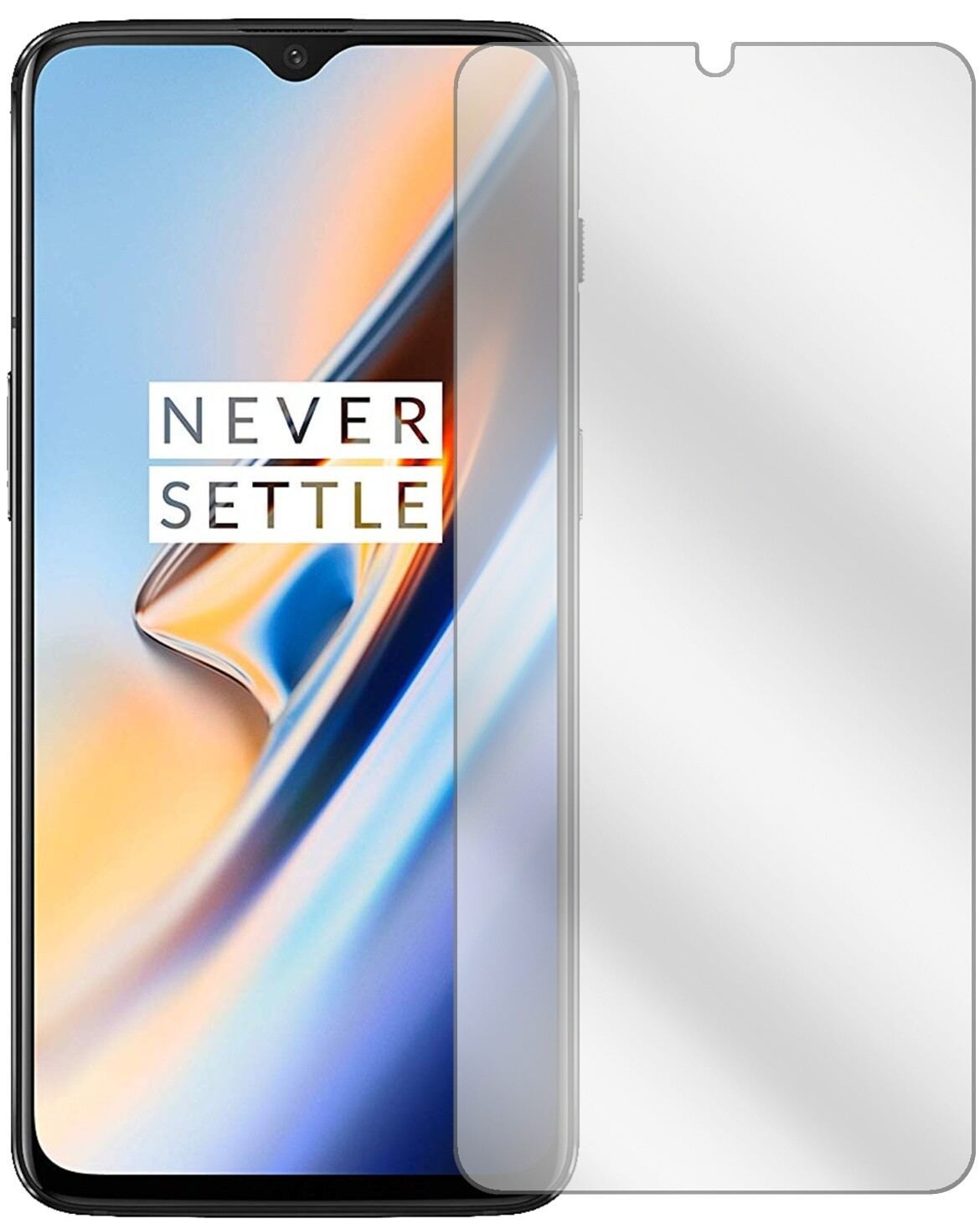 2x Schutzfolie klar für OnePlus 6T Display-Schutzf (2)