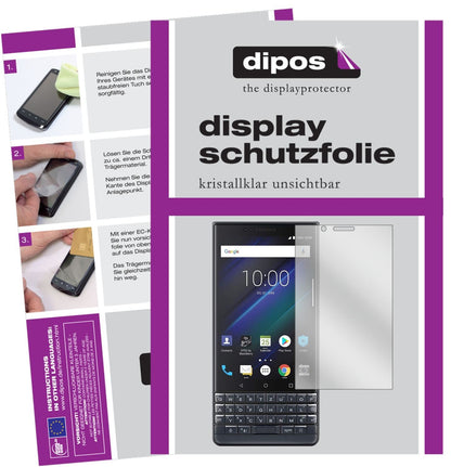2x Schutzfolie klar für Blackberry Key 2 LE Displa (1)