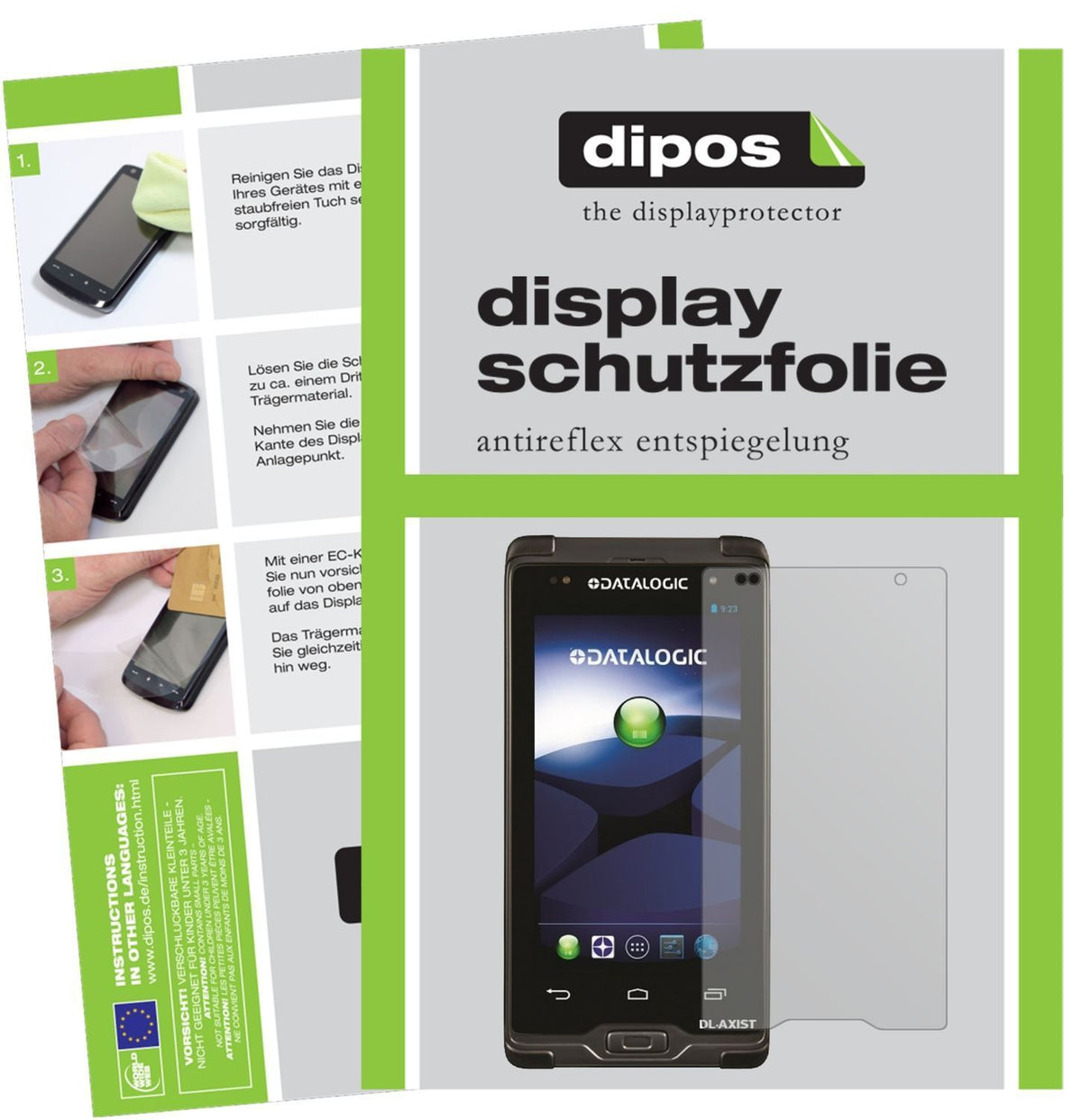 2x Schutzfolie matt für Datalogic Axist Display-Sc (1)