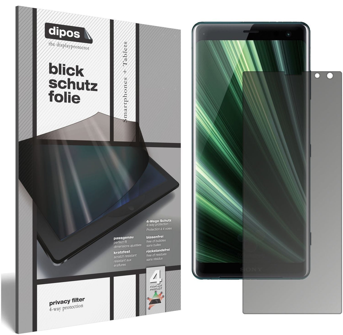 Blickschutzfolie für Sony Xperia XZ3 matt Schutzfo (1)