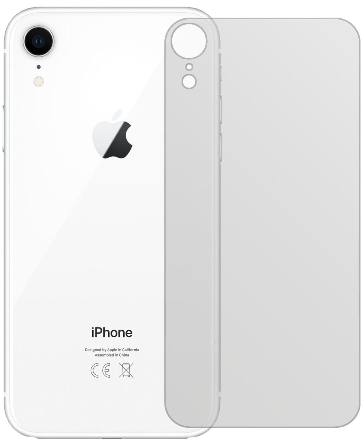 2x Schutzfolie matt für Apple iPhone XR Rückseite  (2)