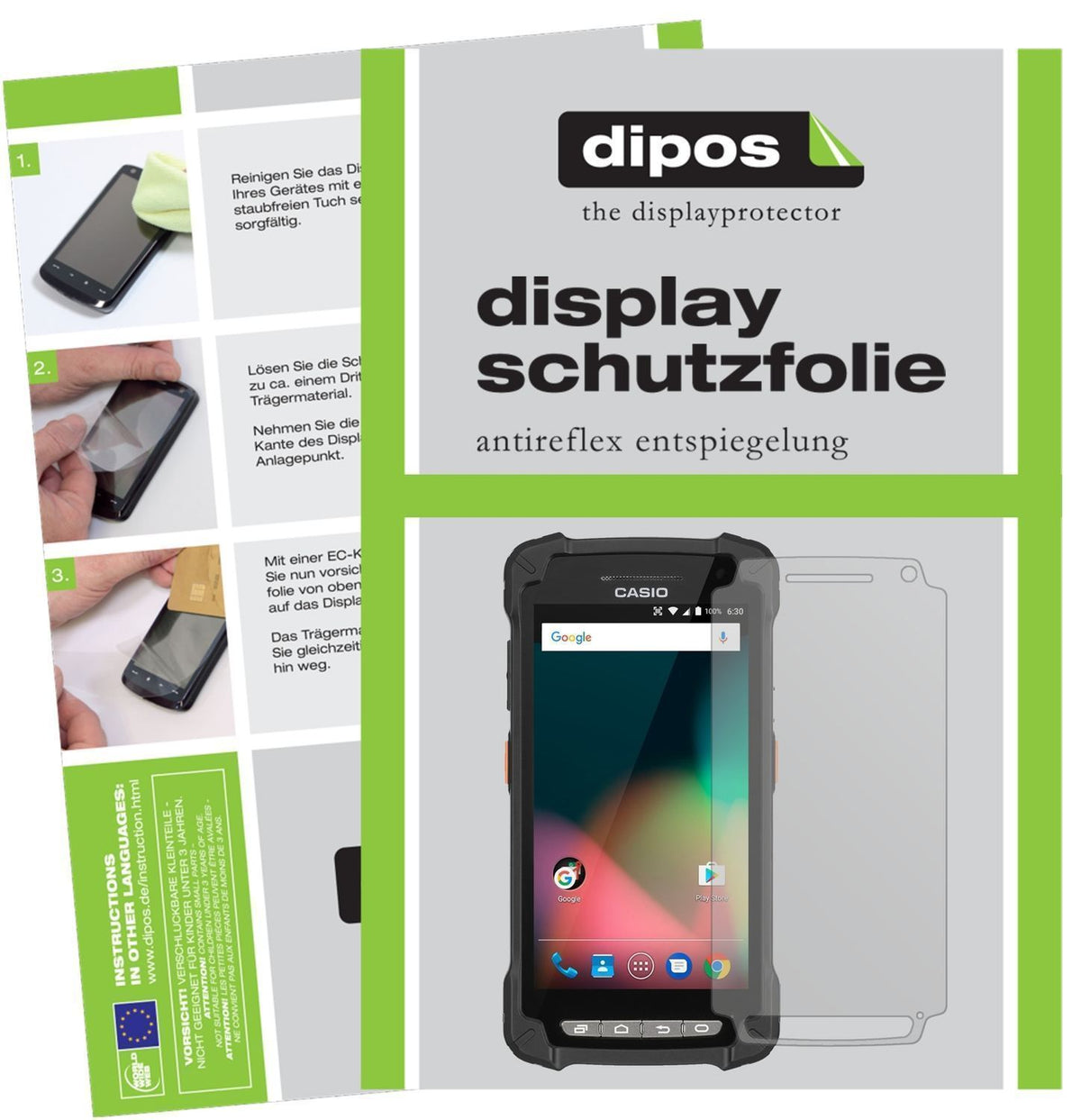 2x Schutzfolie matt für Casio IT-G400 Display-Schu (1)