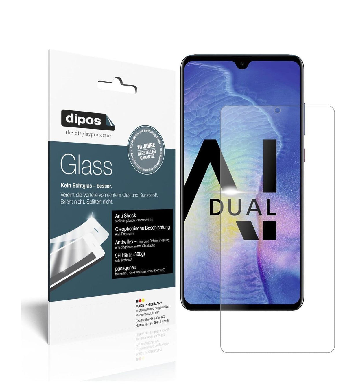 1x 9H Schutzfolie matt für Huawei Mate 20 Panzerfo (2)