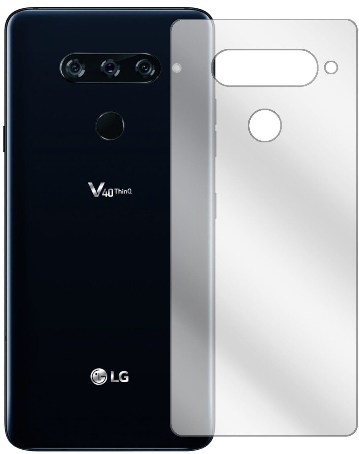 5x Schutzfolie klar für LG V40 ThinQ Rückseite Dis (1)
