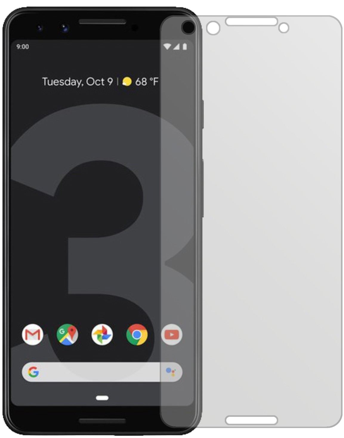 5x Schutzfolie matt für Google Pixel 3 Display-Sch (1)