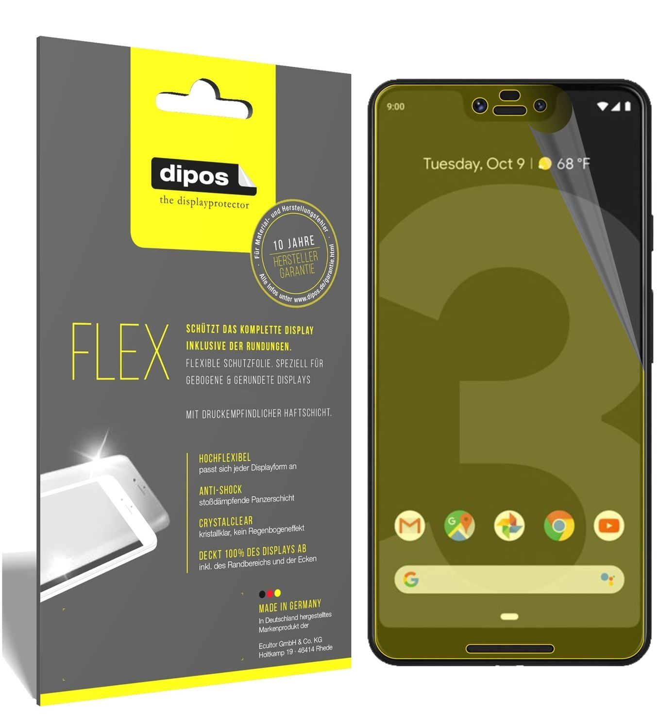 3x 3D Full Cover Schutzfolie für Google Pixel 3 XL (1)