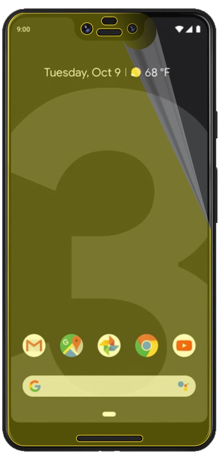3x 3D Full Cover Schutzfolie für Google Pixel 3 XL (3)