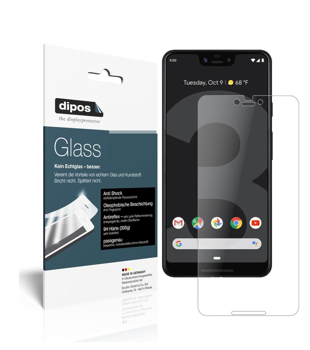 2x 9H Schutzfolie matt für Google Pixel 3 XL Panze (1)