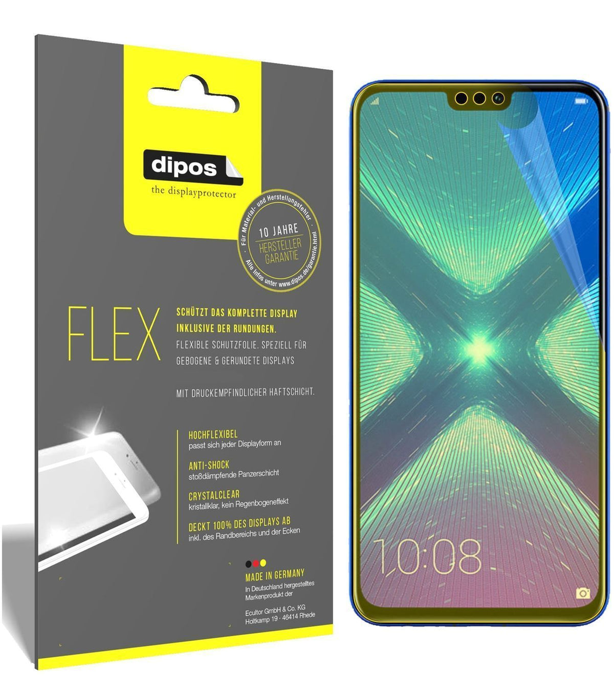3x 3D Full Cover Schutzfolie für Honor 8X (1)